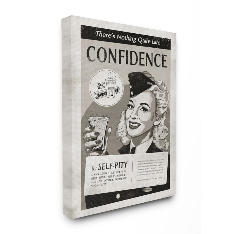 « confidence rétro, livre à bd rétro noir et blanc » par ester kay, impression sur toile, Toile tendue