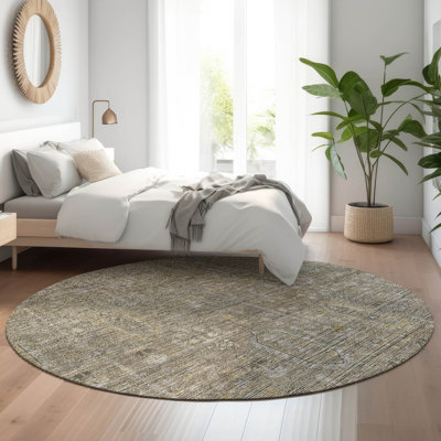 Premium Machine Washable Prisco Taupe Rug