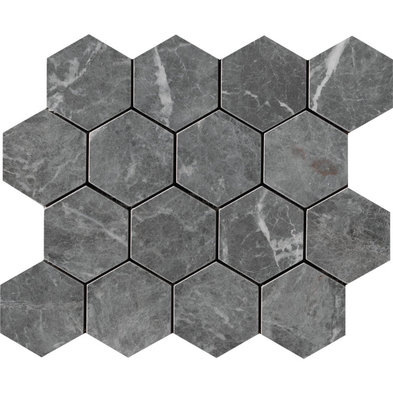 Marmi 3" x 3" Porcelain Honeycomb Mosaic Wall & Floor Tile, Laurent