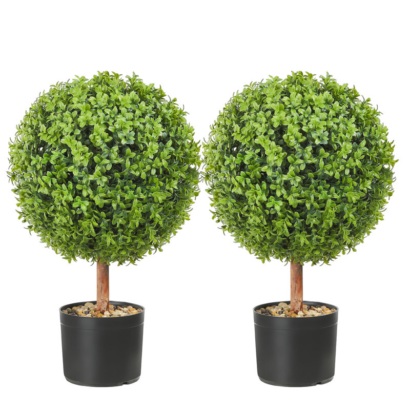 24" Artificial Boxwood Topiary in Pot, 22"H x 16"W