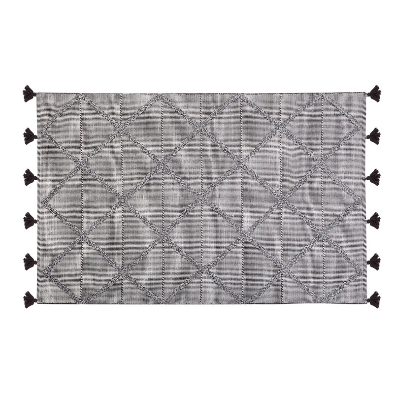 Millington Geometric Cotton Hand Woven Area Rug, Rectangle 140 x 200cm
