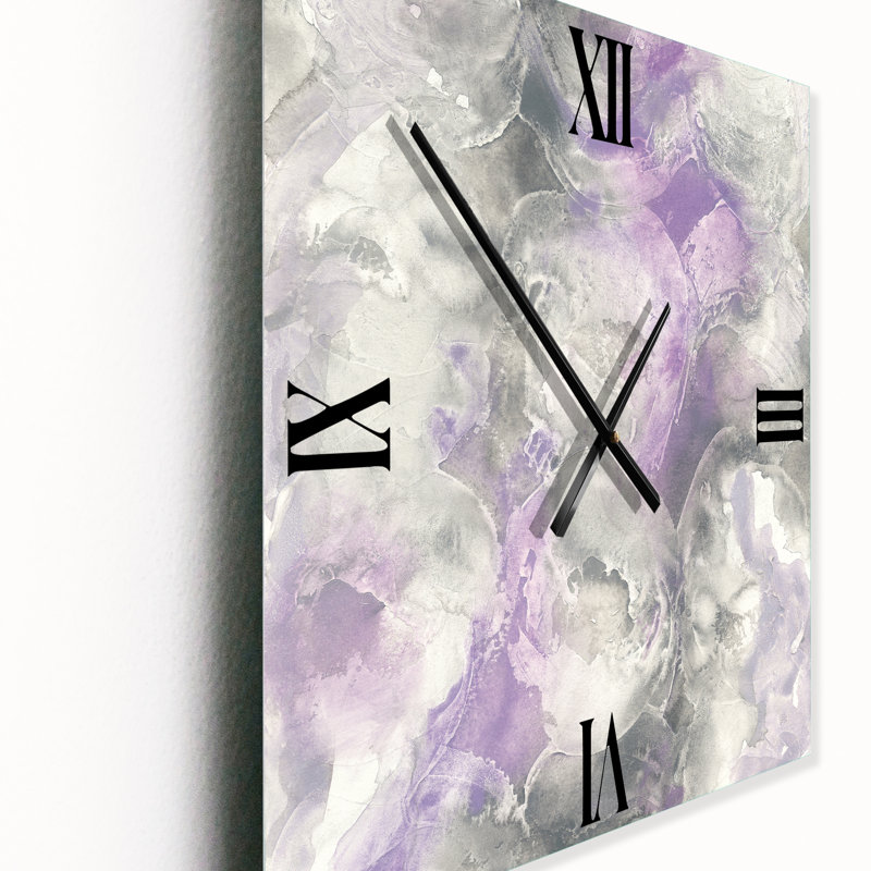 Horloge murale Watercolor Minimal Purple Tones III, Moyen