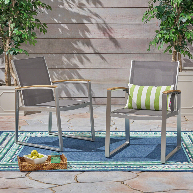 Chaise de patio Aresha, Argent