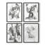 Graphite abstrait I, reproduction encadrée - ensemble de 4-2008867894-2008867889