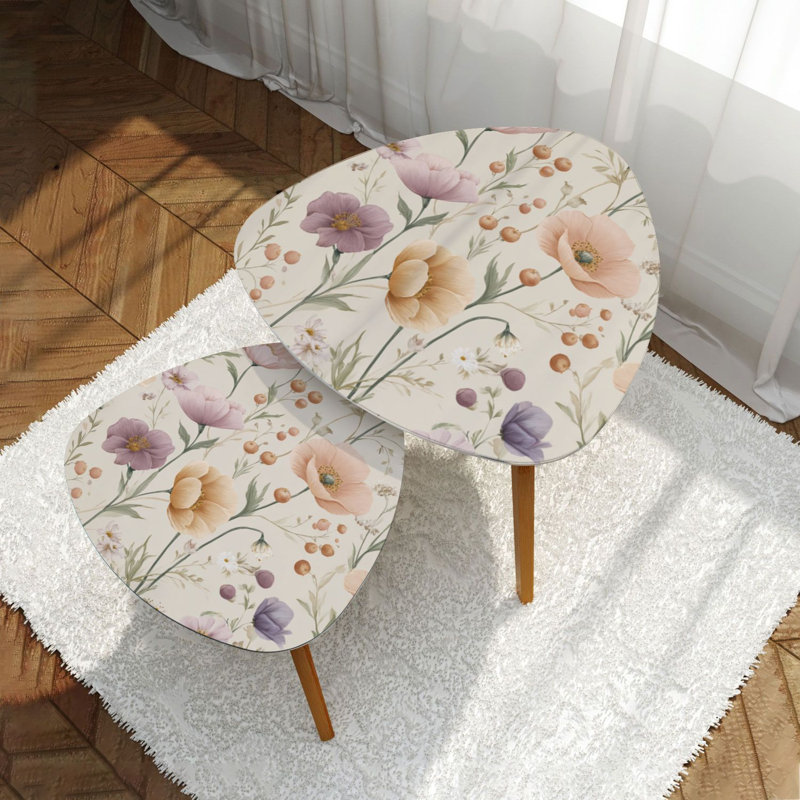 Ensemble de 2 tables basses gigognes Triangle