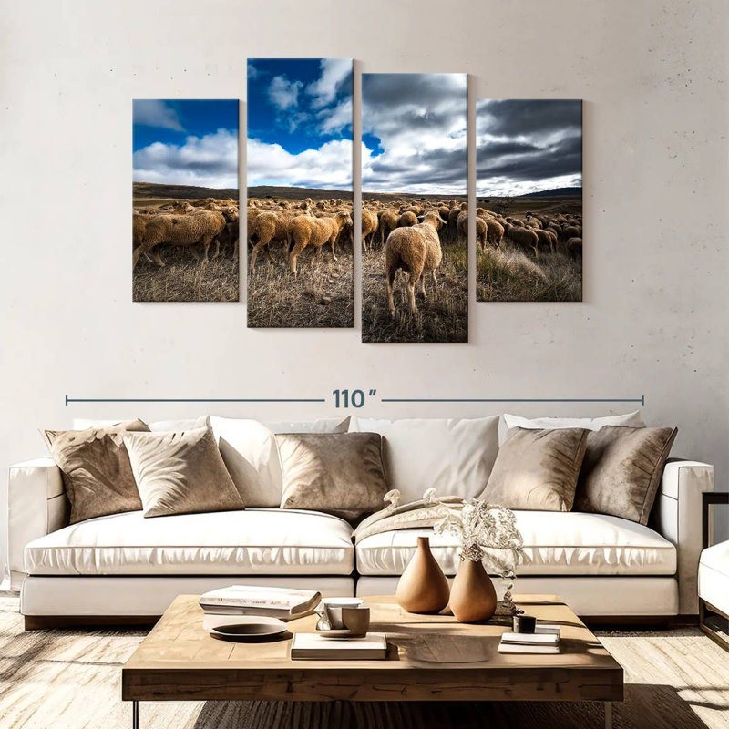 Brampt Soria Sheep Flock, 54" H x 84" W