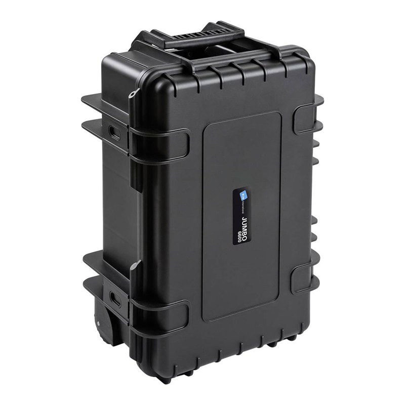 Black Injection Molded Protective Tool Case with Reinforced Padlock Loops