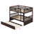 Full Over Full Rubber Wood Bunk Bed – Twin-Size Trundle, Ladder, Guardrails & Convertible To 2 Full Beds-1791343149