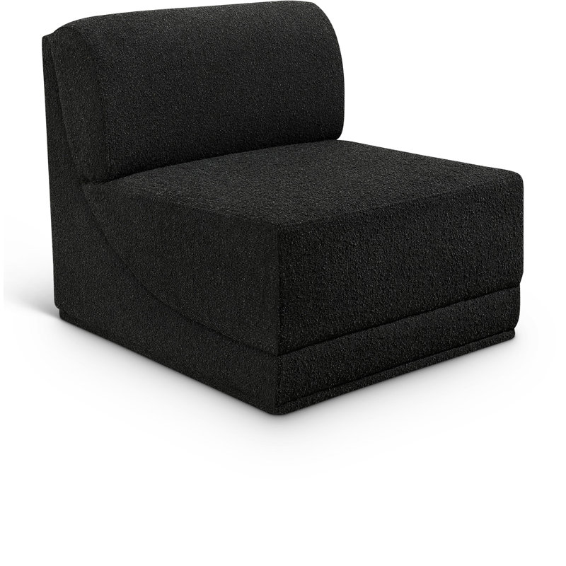 30 de large, Tissu bouclé noir