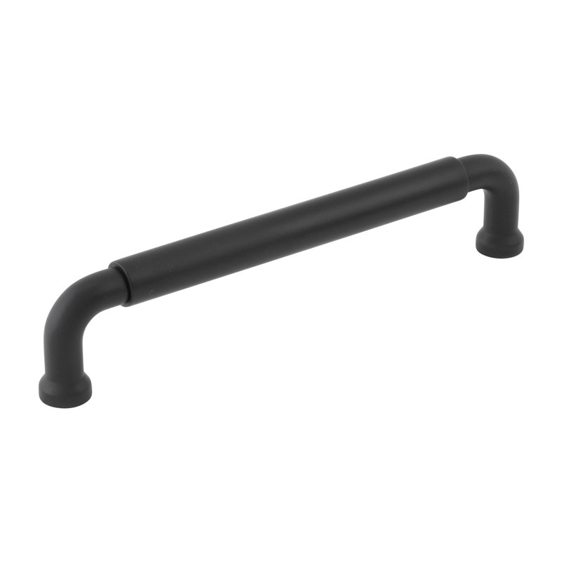 Edgewood Collection Handle Pull - Transitional Hardware for Drawers & Cabinets, Matte Black, 6 5/16"