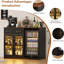 Meuble-bar à café avec réfrigérateur, meuble pour mini-réfrigérateur pour la maison