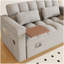 Canapé-lit de 65 pouces 3-en-1 pliable de 65 pouces avec table et UAB, accoudoirs avec fonction de rangement. Canapé double moderne en velours, canapé-lit avec dossier et coussin réglables, convenant au salon-537961646