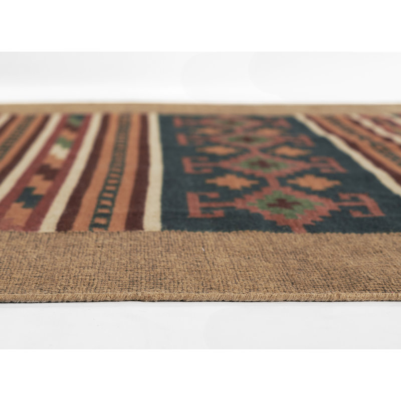 Momeni Adobe Hand Woven Wool and Jute Geometric Multi Area Rug, Runner 2'6" x 8'