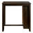 3-Piece Pack Counter Height Set Table W Display Shelf USB Ports And 2X Counter Height Chairs Fabric Upholstered Dining Furniture