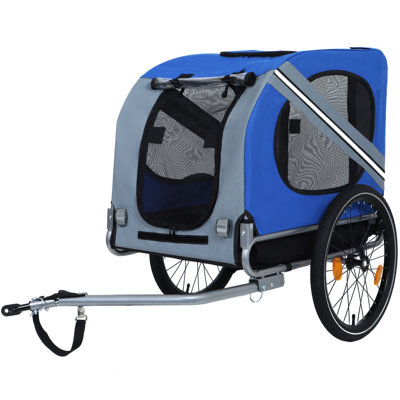 Large Folding Bike Trailer For Dogs – 66LB Capacity All-Terrain Pet Carrier, Durable Steel Frame For Cycling, Jogging, Camping & Outdoor Adventures
