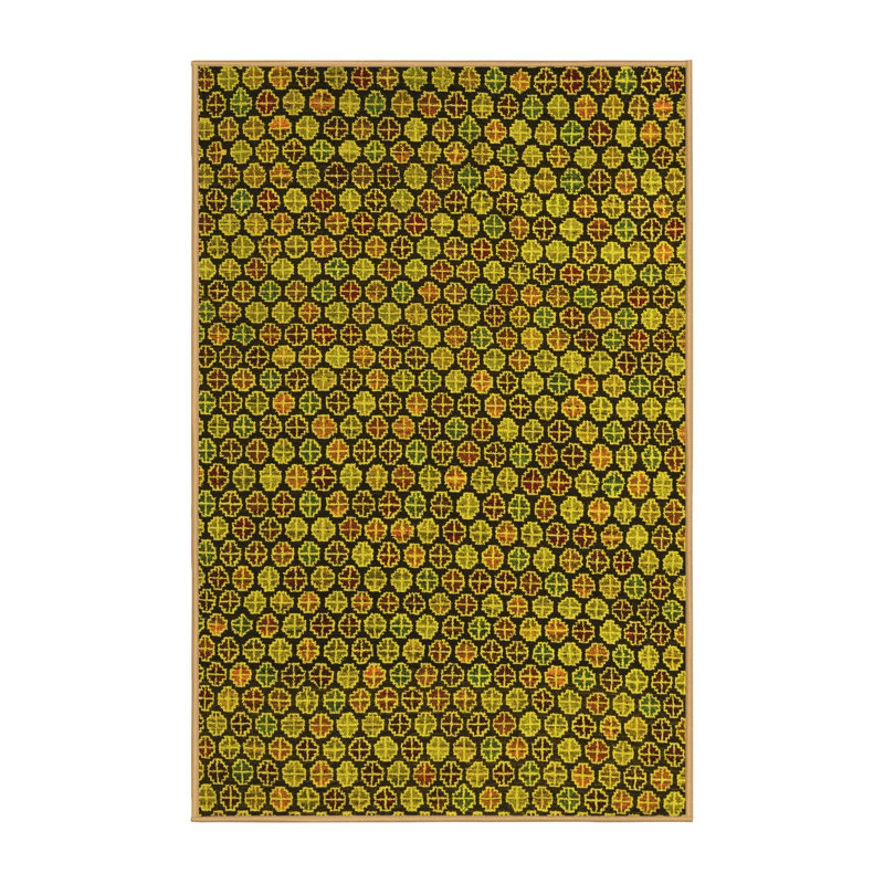 Washable Abstract Indoor Rug, Rectangle 2' x 3'
