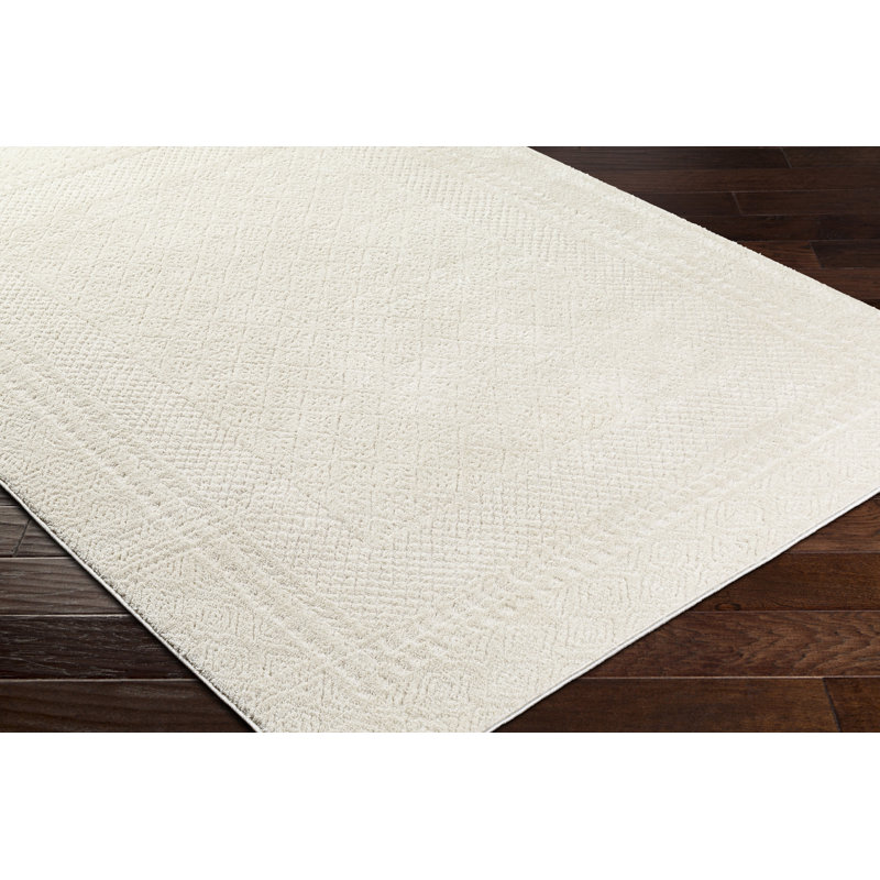 Calvo Ivory/Off-White Area Rug, Rectangle 9'2" x 12'