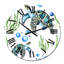 Sea Turtle Seaweed and Bubbles - Patterned Wall Clock-1828181811