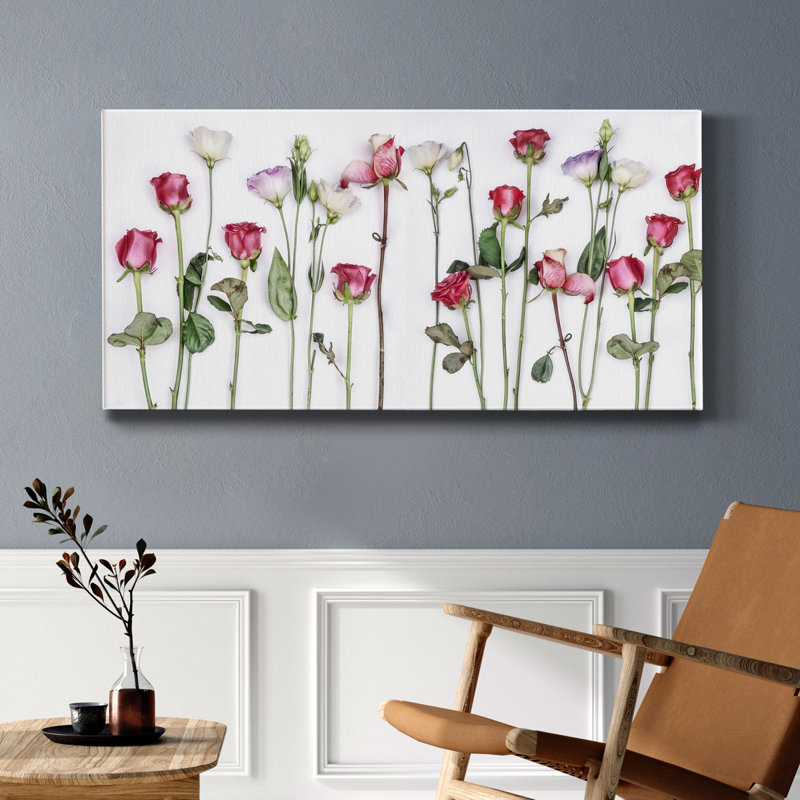 Rouge Moderne - impression sur toile tendue, H 24 po x l 12 po x P 1 po