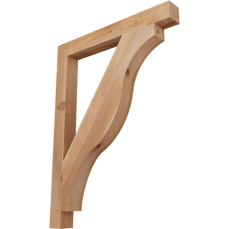 Funston Block Bracket, 40" H x 3.5" W x 36" D, Western Red Cedar (Smooth)