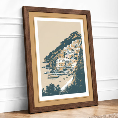 Village Cliffside Coastal - Framed Print