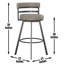 Tabouret de bar et de comptoir pivotant Pullins-146551699