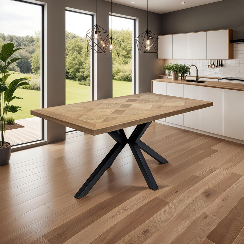 Orlane Rectangular Dining Table with Steel Base