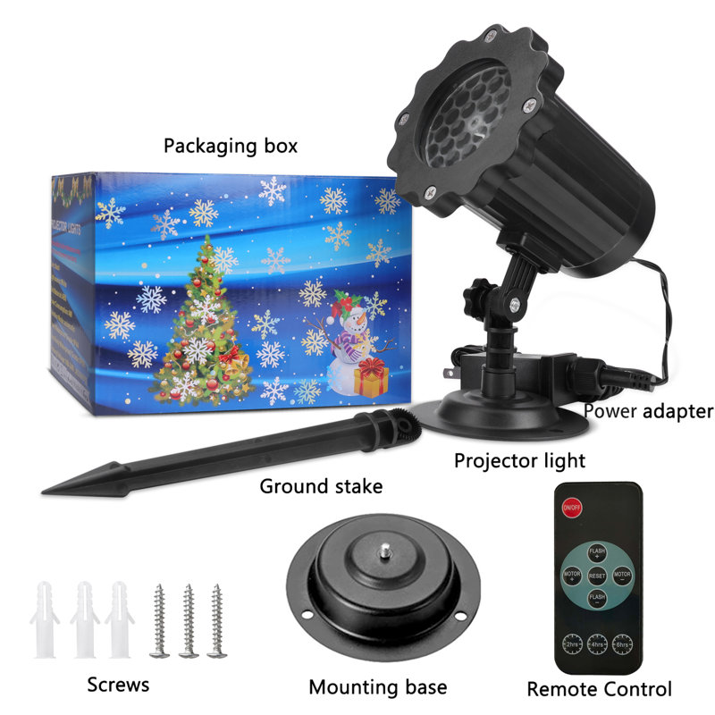 Projecteur de flocon de neige de Kaibella et lumières stroboscopiques