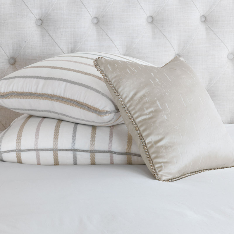 Watermill Square Pillow Cover & Insert, Faux Down