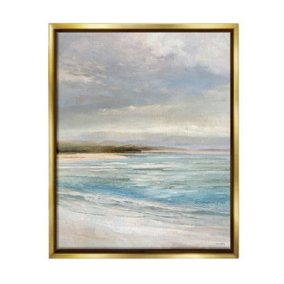 «Overcast Beach Scenery Floater Frame» par Amber Sterling sur toile