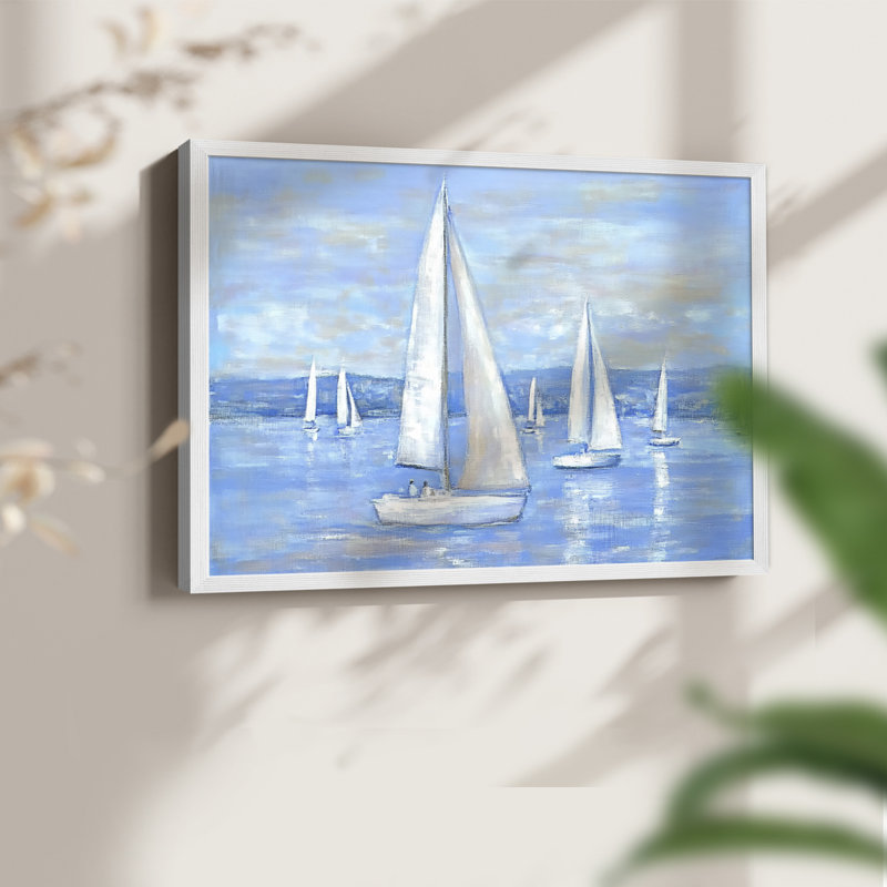 Série nautique XX XX - reproduction encadrée, H 16 po x l 20 po, Blanc