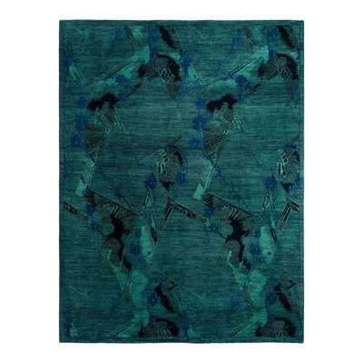 Overyed One-of-a-Kind Rectangle 9'2" X 11'10" Hand Knotted Area Rug
