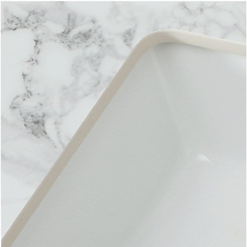 Comptoir de salle de bain de 31 po x 22 po, comptoir en quartz Karat blanc gravé par pulvérisation, avec lavabo encastré rectangulaire