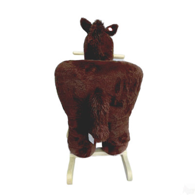 Cheval à bascule pour enfants avec sons de cheval, jouet à bascule avec marionnettes et ceinture de sécurité pour enfants de 1 à 3 ans, tissu doux et moelleux, certifié PCC