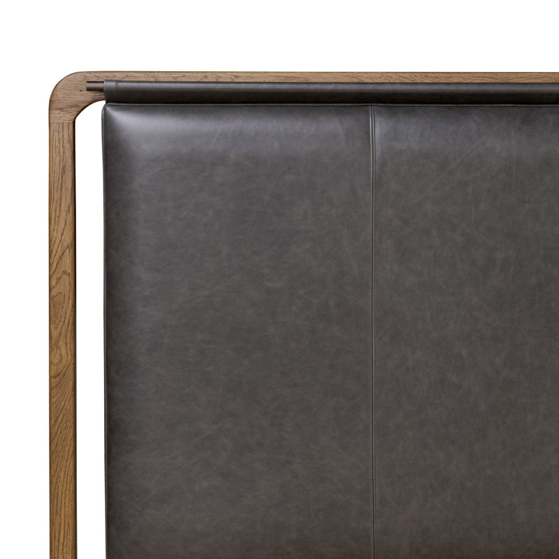 Rosedale Upholstered Bed, Queen, Amber Oak/Chaps Ebony