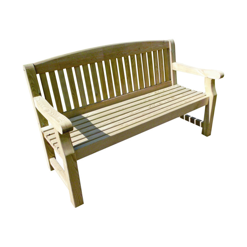 Gosnold Solid Wood Outdoor Bench, H93.5 x W153 x D65.5cm