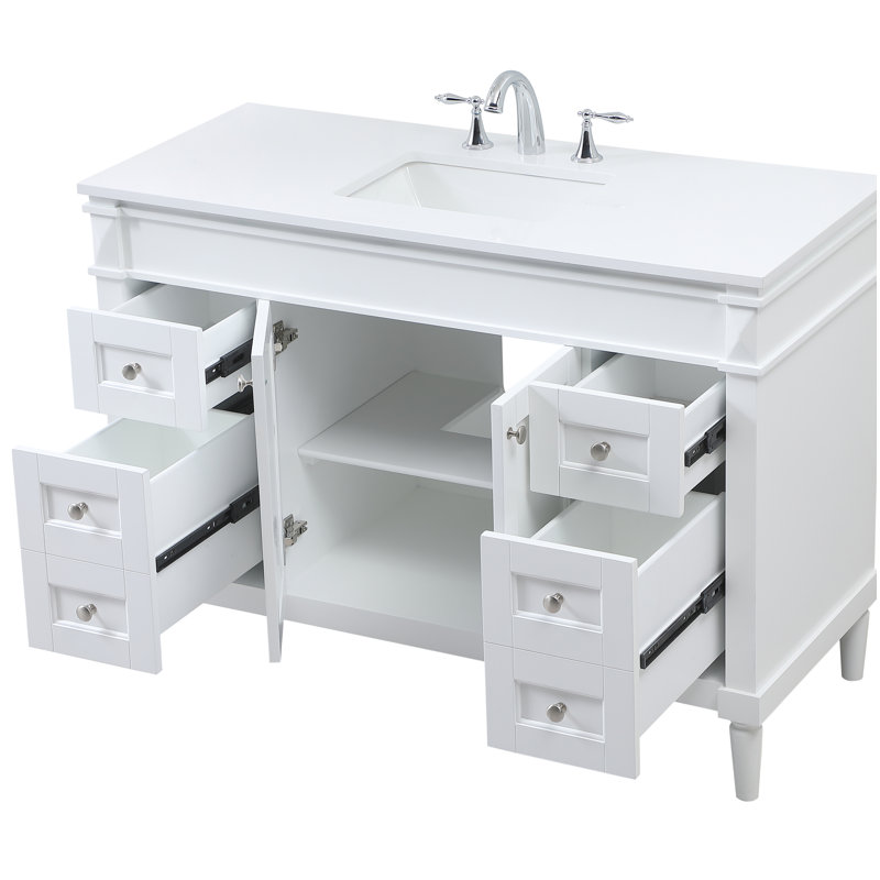 Ensemble de meuble-lavabo simple 48 po Readington, Blanc