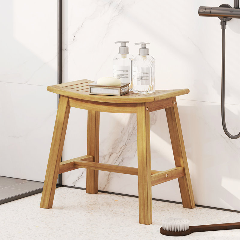 Tabouret de douche en bois de teck avec banc de douche imperméable