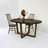 Walnut Oval Solid Wood Dining Table