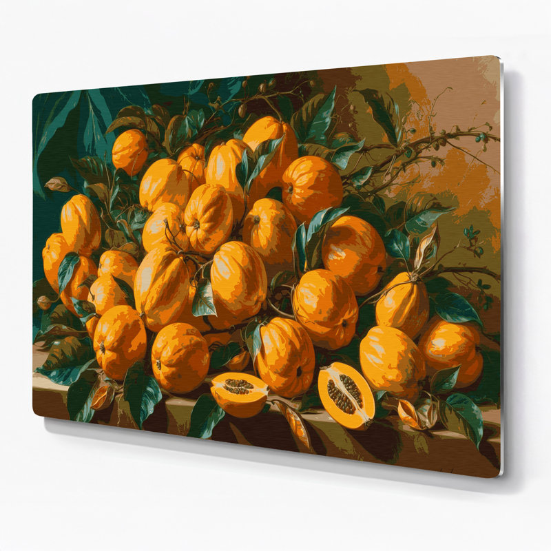 Art mural en métal brun Fruit Cocona, H 11 po x l 14 po