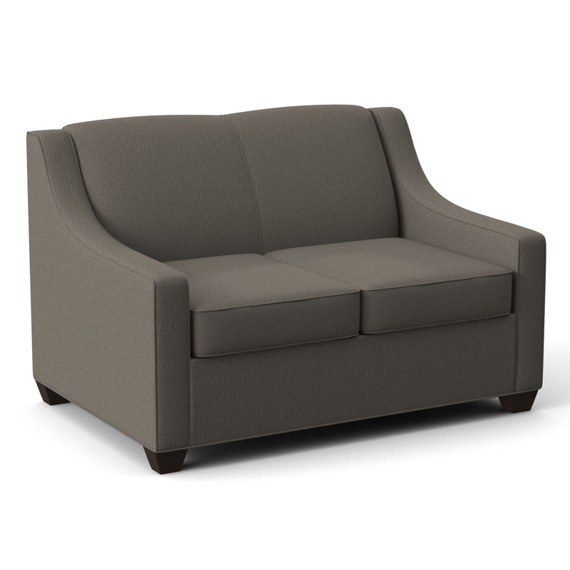 Phillips 52" Square Arm Loveseat with Reversible Cushions, Fluff Pearl, Cafelle