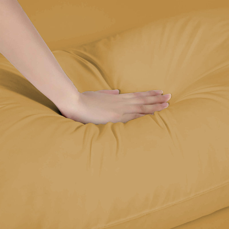 Brushed Microfiber Plain 100% Polyester Standard Size Pillowcase/Cover, Ochre