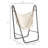 Patio Hammock Chair with U-Shape Stand & Side Pocket - Black/Cream