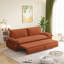 Coussin convertible pour grand lit en velours côtelé orange de 31 po de largeur, 73,2 po de largeur et pièces amovibles Orange
