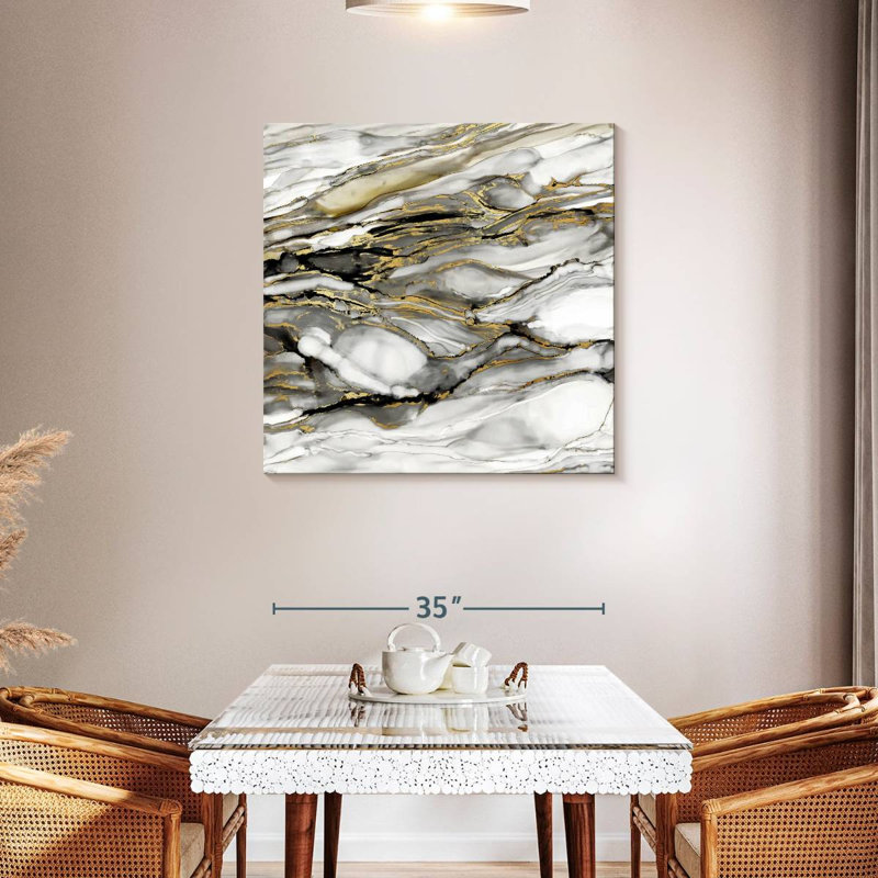Marbled Gold I, 36" H x 36" W