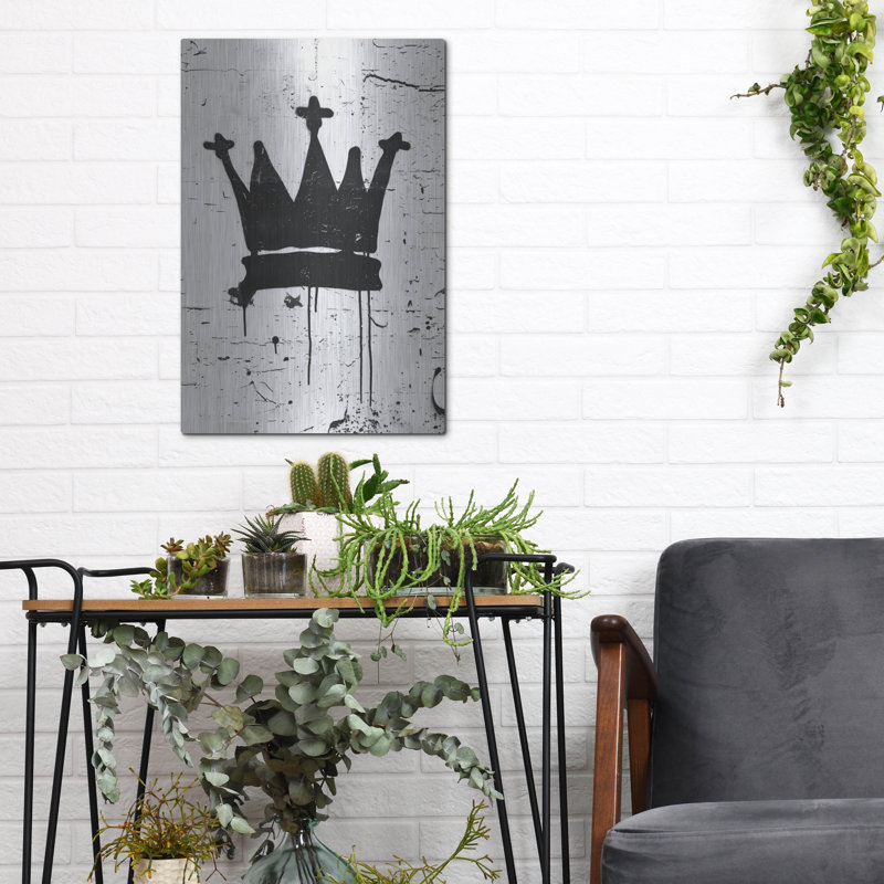 «Crown» par Svetlana Aleynikova, art mural en métal, H 16 po x l 12 po