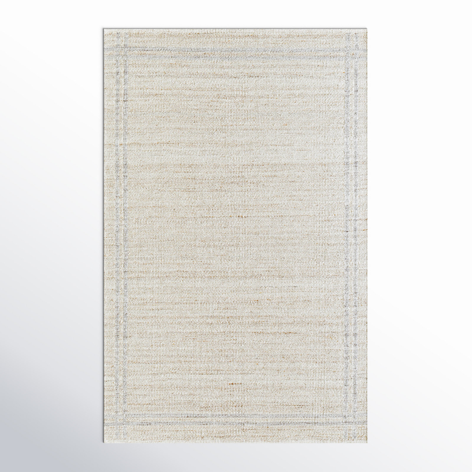 Lavande Wool Area Rug in Ivory, Rectangle 3'6" x 5'6"