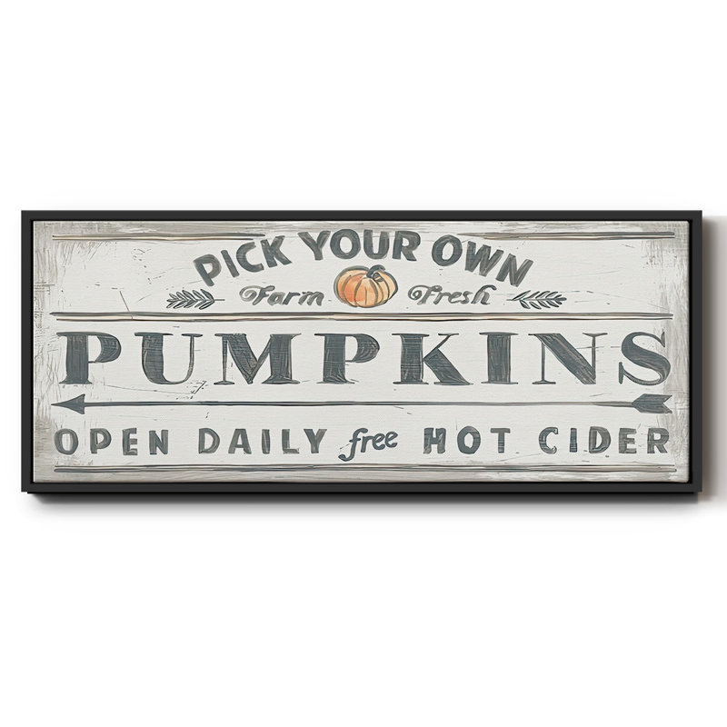 Pumpkin Patch I- Framed Canvas