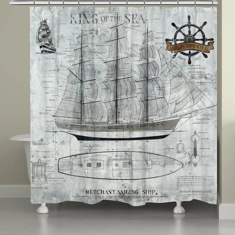 King of the Sea Shower Curtain