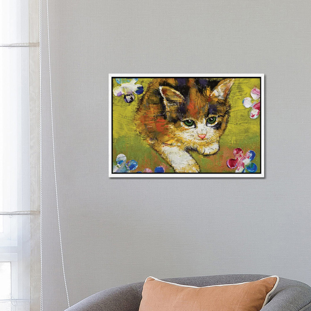 Calico Kitten von Michael Creese - Galerie-verpackte Leinwand Giclée auf Leinwand